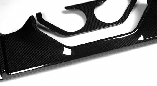 BMW G80 G82 G83 G87 M Performance Style Dry Carbon Fiber Center-Exit Rear Diffuser Trim