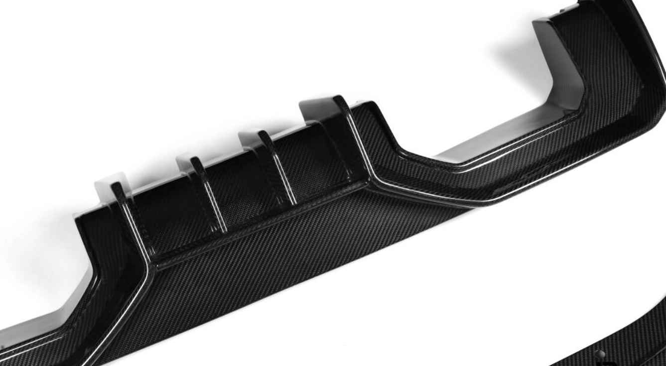 BMW G80 G81 G82 G83 M Performance Style Dry Carbon Fiber 3-Piece Rear Diffuser Kit (with Side Pod Splitters)
